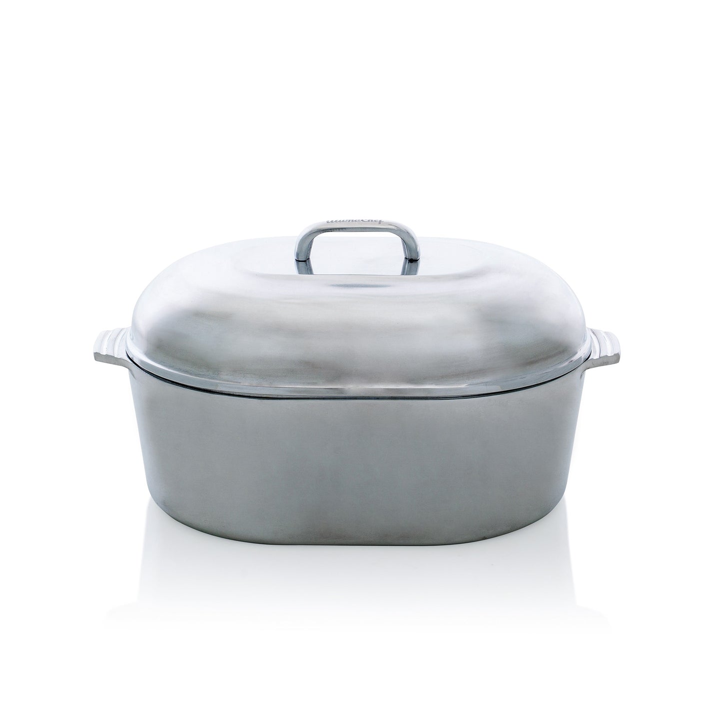 AlumaChef Cast Aluminum Heavy Duty Oval Roaster with Lid